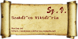 Szakács Viktória névjegykártya